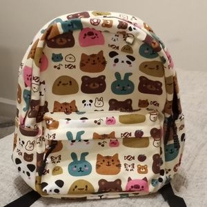 Zicam Children's Cute Canvas Backpack (M, Beige)